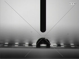 铜引线框架在经真空式等离子清洗机处理前是92.49°-普乐斯